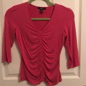 Alfani 3/4 sleeve ruched shirt